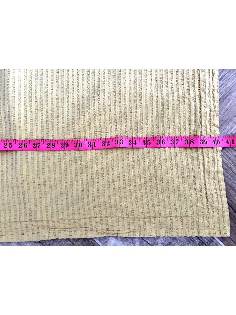 Brooklinen King Pillow Shams Seersucker Mustard Yellow Gold 100% Cotton Portugal - Picture 8 of 15